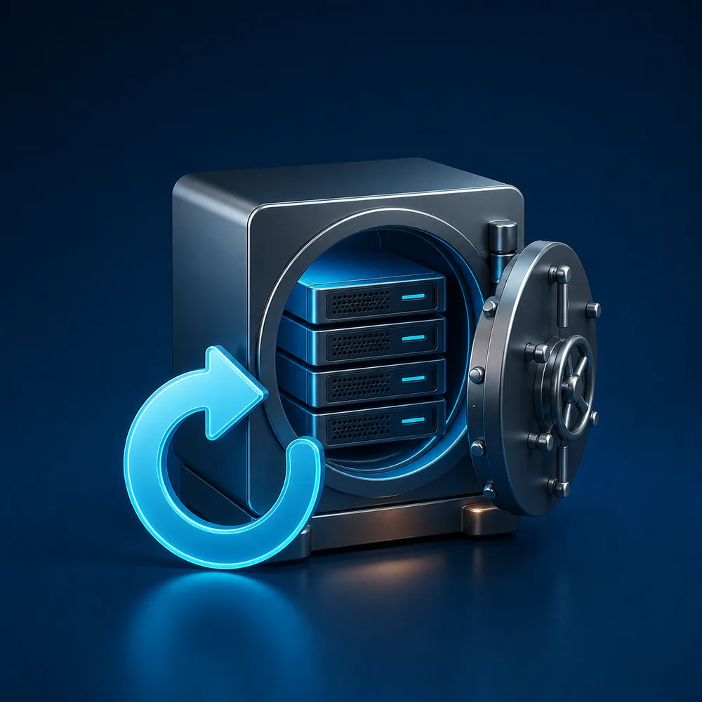 Datentresor als Symbol für eine sichere Datensicherung