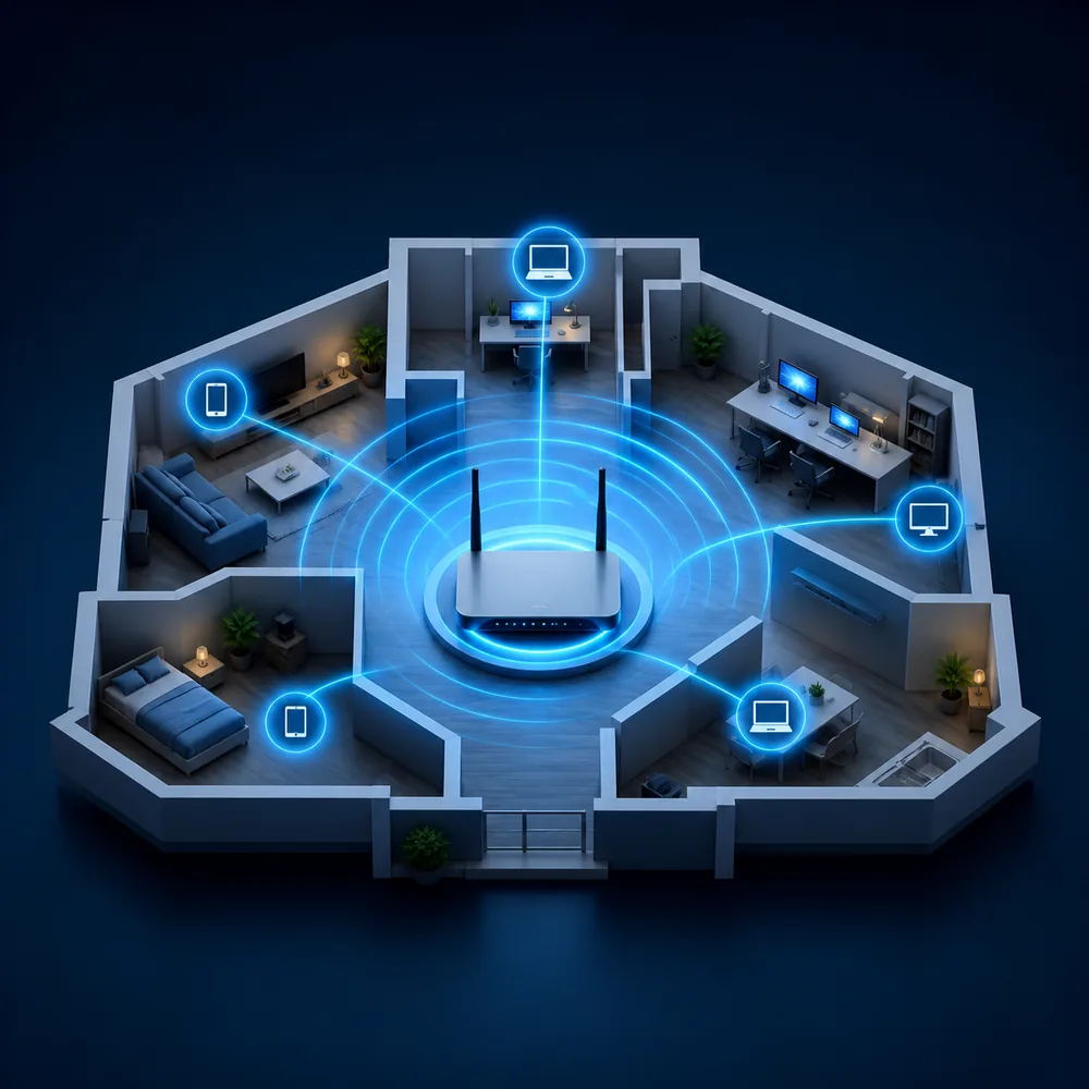 WLAN-Router für ein vernetztes Zuhause und Büro